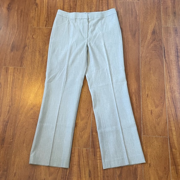 New LAFAYETTE 148 Wool Trouser Tan Gray Dress Pants Size Petite 10 NWT - Picture 4 of 15